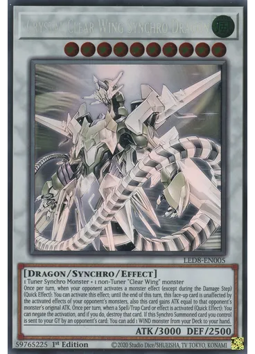 Crystal Clear Wing Synchro Dragon (Ghost Rare 1st Edition)