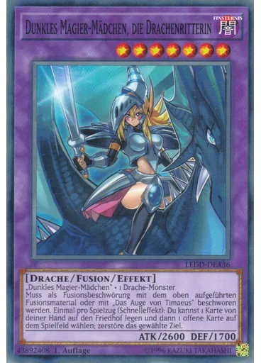 Dunkles Magier-Mädchen, die Drachenritterin