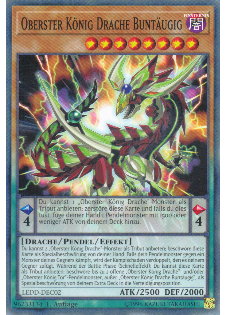 Oberster König Drache Buntäugig