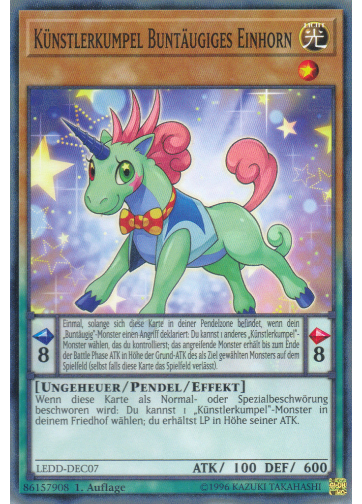 Künstlerkumpel Buntäugiges Einhorn