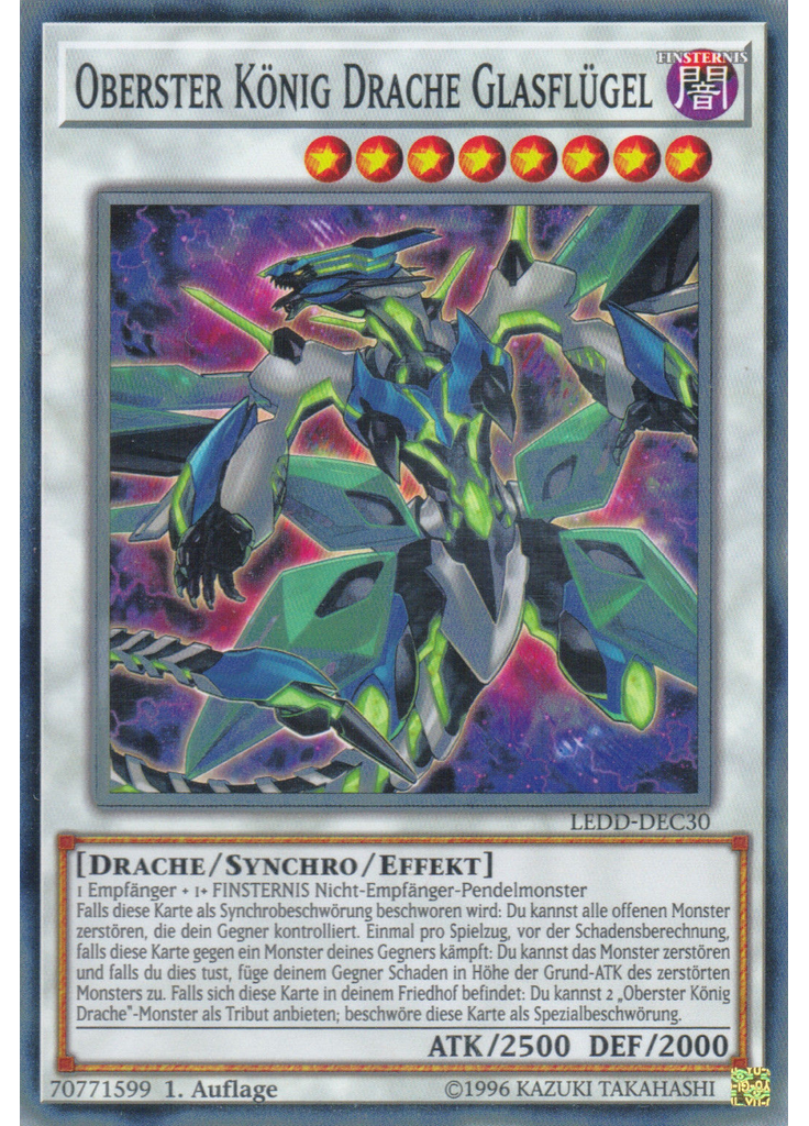 Oberster König Drache Glasflügel