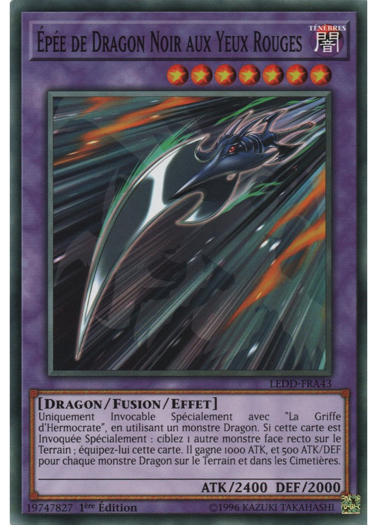 Épée de Dragon Noir aux Yeux Rouges