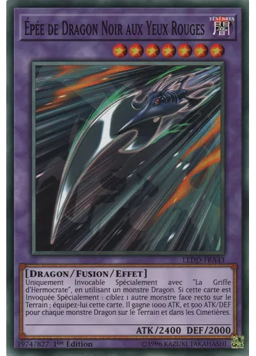 Épée de Dragon Noir aux Yeux Rouges