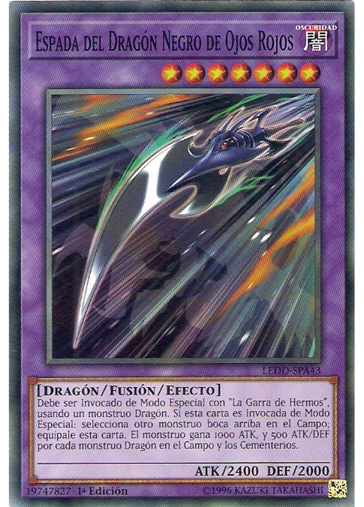 Espada del Dragón Negro de Ojos Rojos