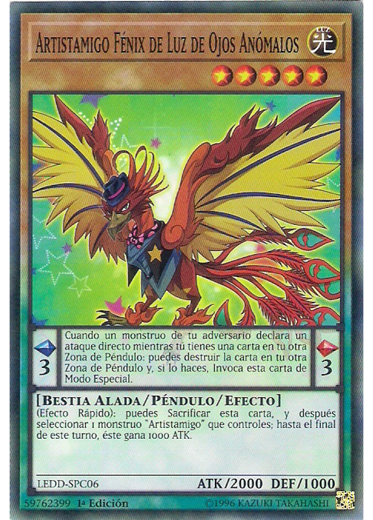 Artistamigo Fénix de Luz de Ojos Anómalos