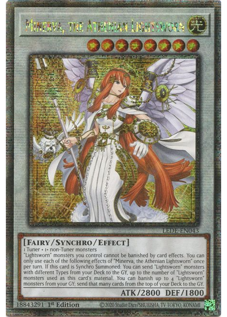 Minerva, the Athenian Lightsworn (Quarter Century Secret Rare 1st Edition)