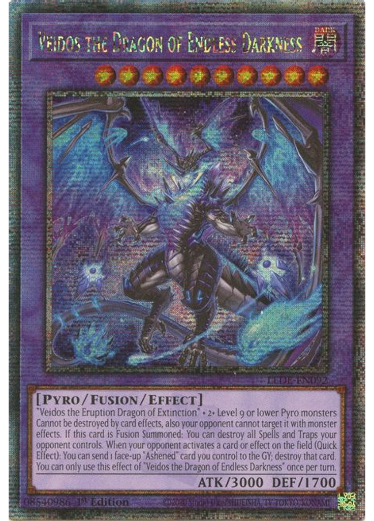 Veidos the Dragon of Endless Darkness (Quarter Century Secret Rare 1st Edition)