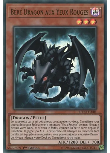 Bébé Dragon aux Yeux Rouges