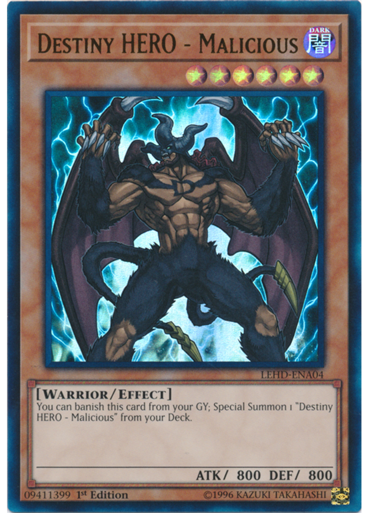 Destiny HERO - Malicious (Ultra Rare 1st Edition)