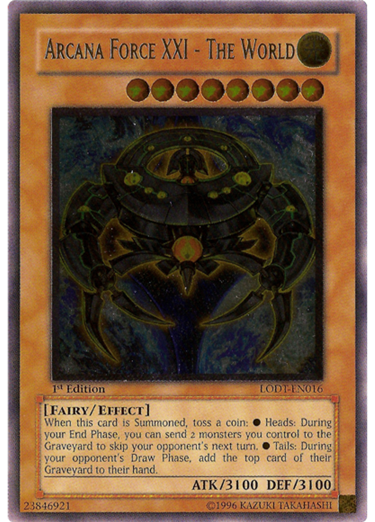 Arcana Force XXI - The World (Ultimate Rare 1st Edition)