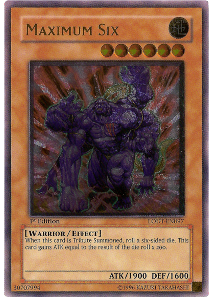 Maximum Six (Ultimate Rare 1st Edition)