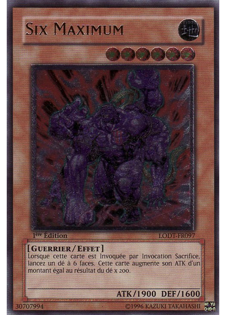 Six Maximum (Ultimate Rare 1st Edition)
