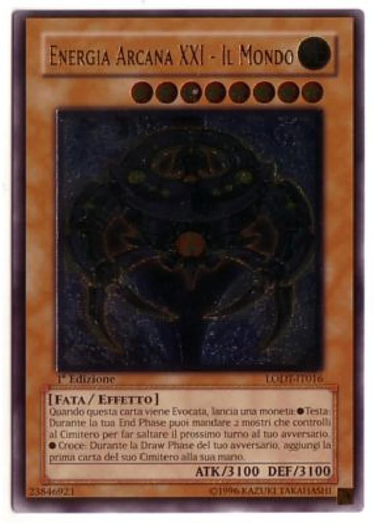 Energia Arcana XXI - Il Mondo (Ultimate Rare 1st Edition)