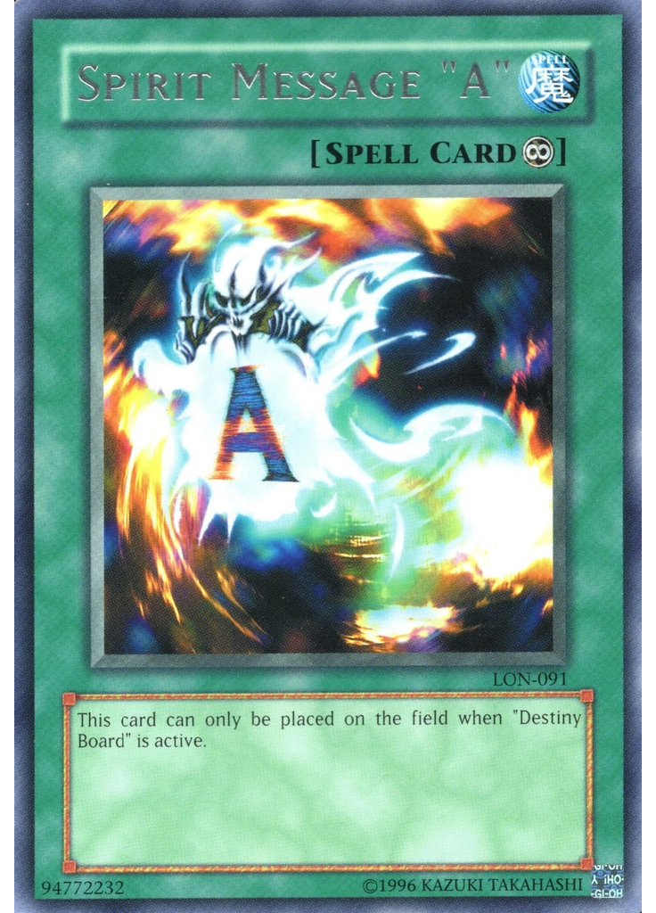 Spirit Message "A" (Rare Unlimited Reprint)