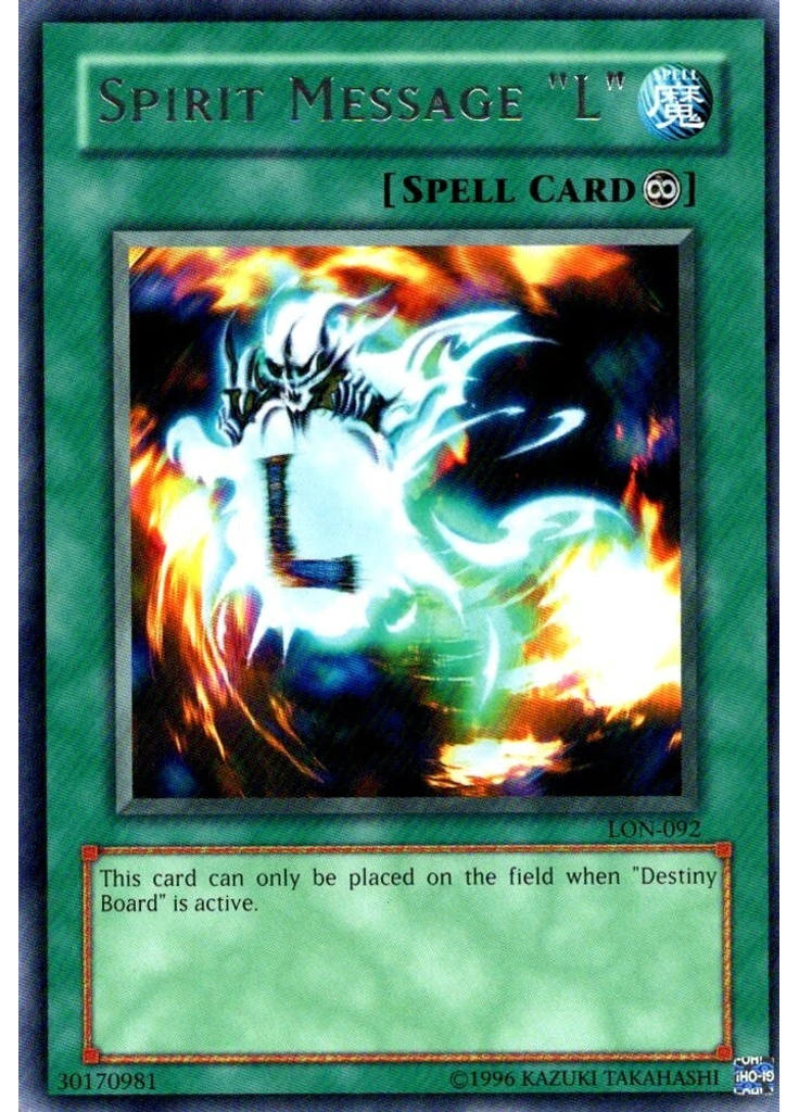 Spirit Message "L" (Rare Unlimited Reprint)