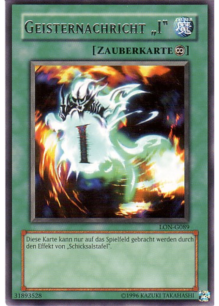 Geisternachricht „I“ (Rare Unlimited)