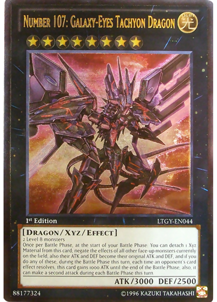 Number 107: Galaxy-Eyes Tachyon Dragon (Ultimate Rare 1st Edition)