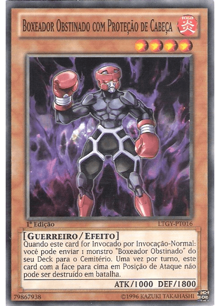 Boxeador Obstinado com Proteção de Cabeça