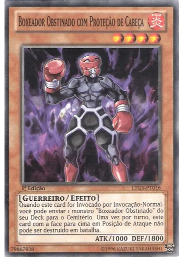 Boxeador Obstinado com Proteção de Cabeça