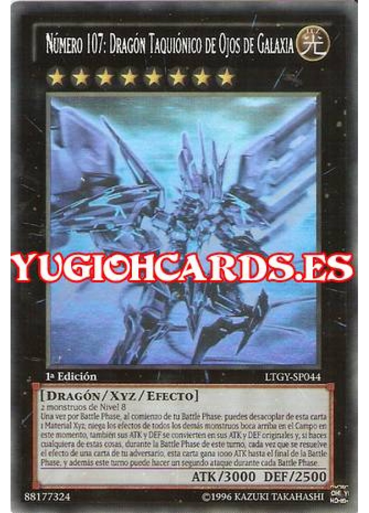 Número 107: Dragón Taquiónico de Ojos Galácticos (Ghost Rare 1st Edition)
