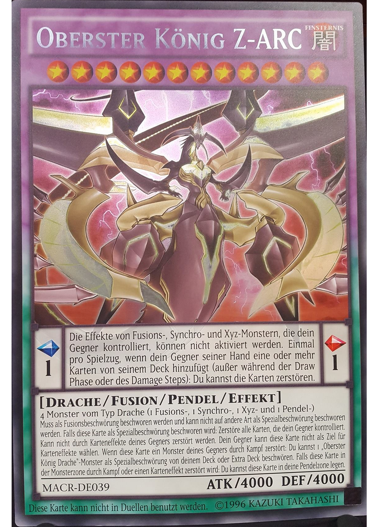 Oberster König Z-ARC (Secret Rare Unlimited Gc)