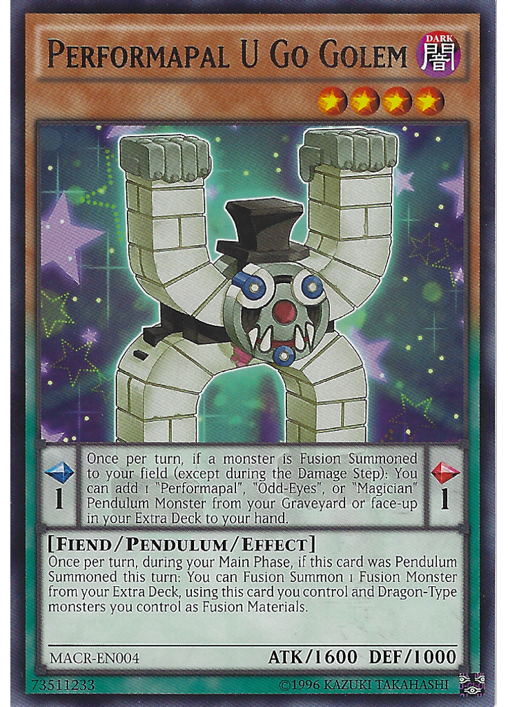 Performapal U Go Golem (Rare Unlimited)