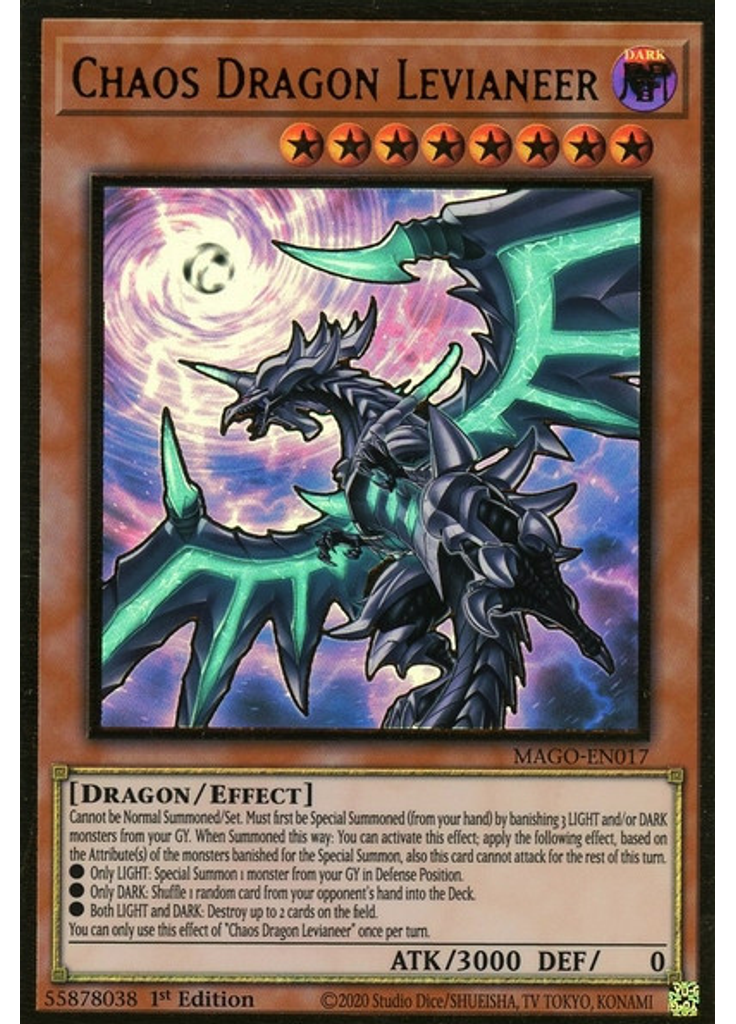 Chaos Dragon Levianeer (Premium Gold Rare 1st Edition Alternate Art)