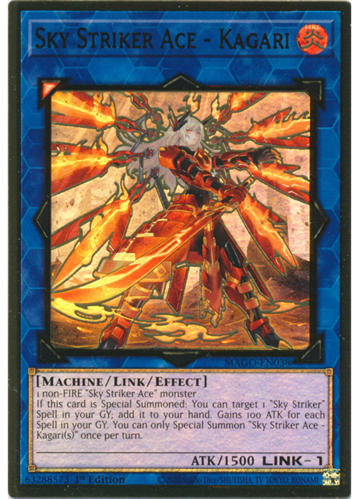 Sky Striker Ace - Kagari (Premium Gold Rare 1st Edition Alternate Art)
