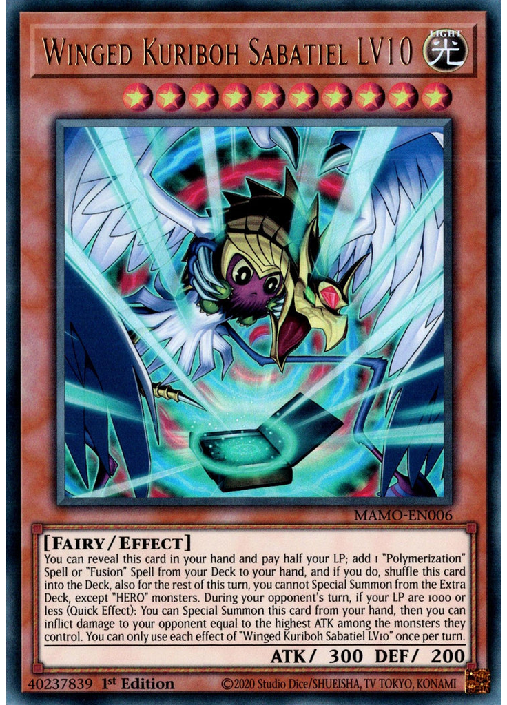 Winged Kuriboh Sabatiel LV10
