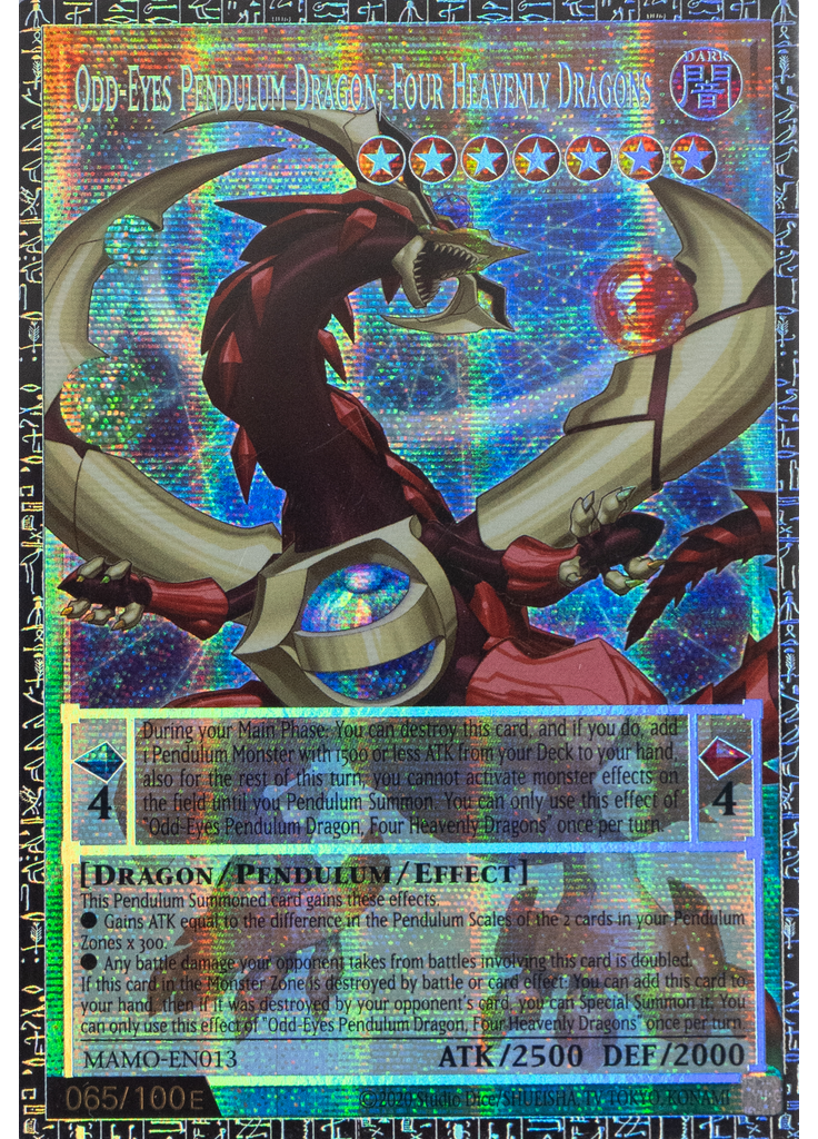 Odd-Eyes Pendulum Dragon, Four Heavenly Dragons (Grand Master Rare 1st Edition)