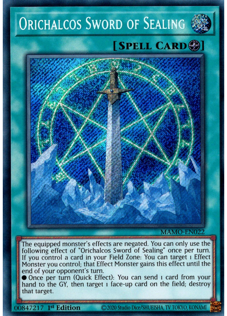 Orichalcos Sword of Sealing (Secret Rare 1st Edition)