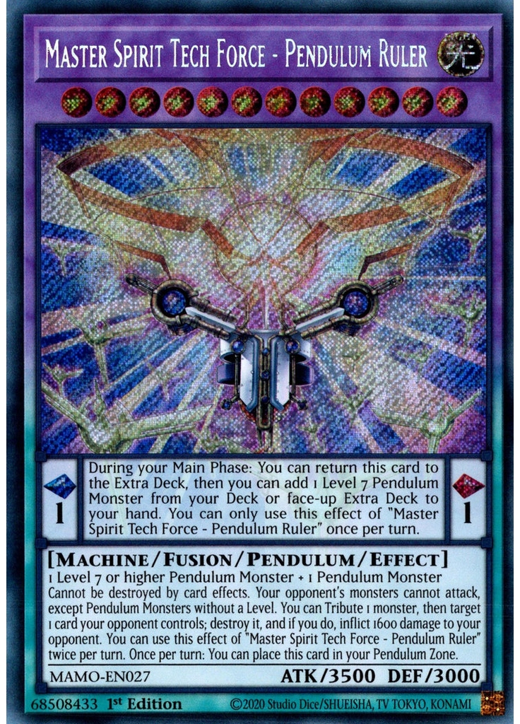 Master Spirit Tech Force - Pendulum Ruler (Secret Rare 1st Edition)