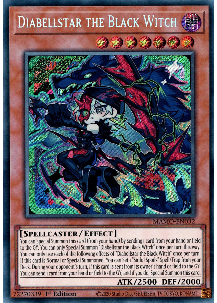 Diabellstar the Black Witch (Secret Rare 1st Edition)