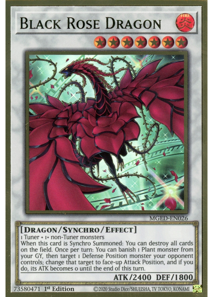 Black Rose Dragon (Premium Gold Rare 1st Edition Alternate Art)