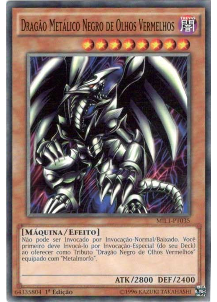 Dragão Metálico Negro de Olhos Vermelhos