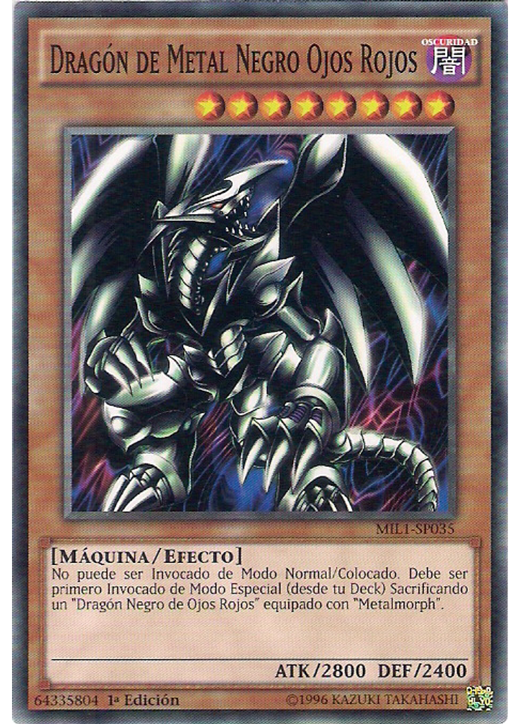 Dragón de Metal Negro Ojos Rojos