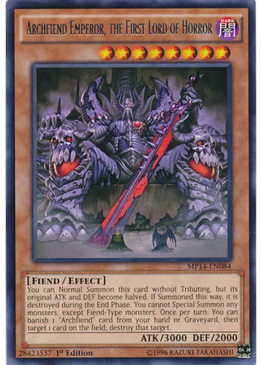 Archfiend Emperor, the First Lord of Horror
