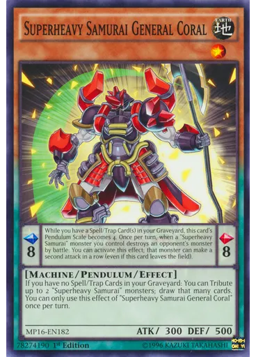 Superheavy Samurai General Coral — 2016 Mega-Tin Mega Pack
