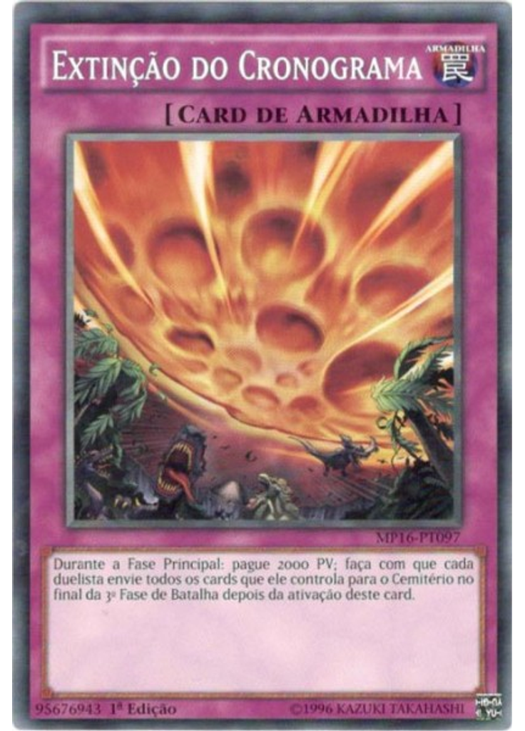 Extinção do Cronograma