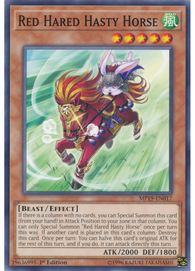 Red Hared Hasty Horse