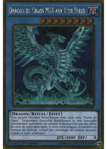 Dragon du Chaos MAX aux Yeux Bleus — Yu-Gi-Oh! The Dark Side of Dimensions Movie Pack Edition Gold