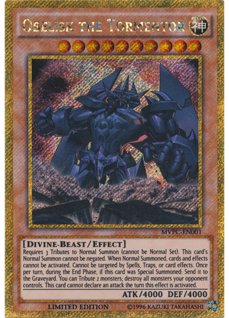 Obelisk the Tormentor (Gold Secret Rare Limited)