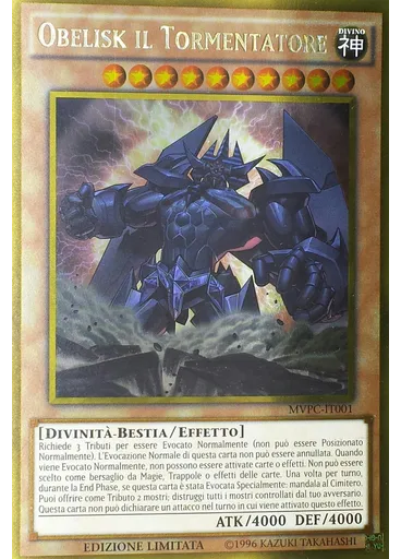 Obelisk il Tormentatore — Yu-Gi-Oh! The Dark Side of Dimensions Blu-ray & DVD promotional card