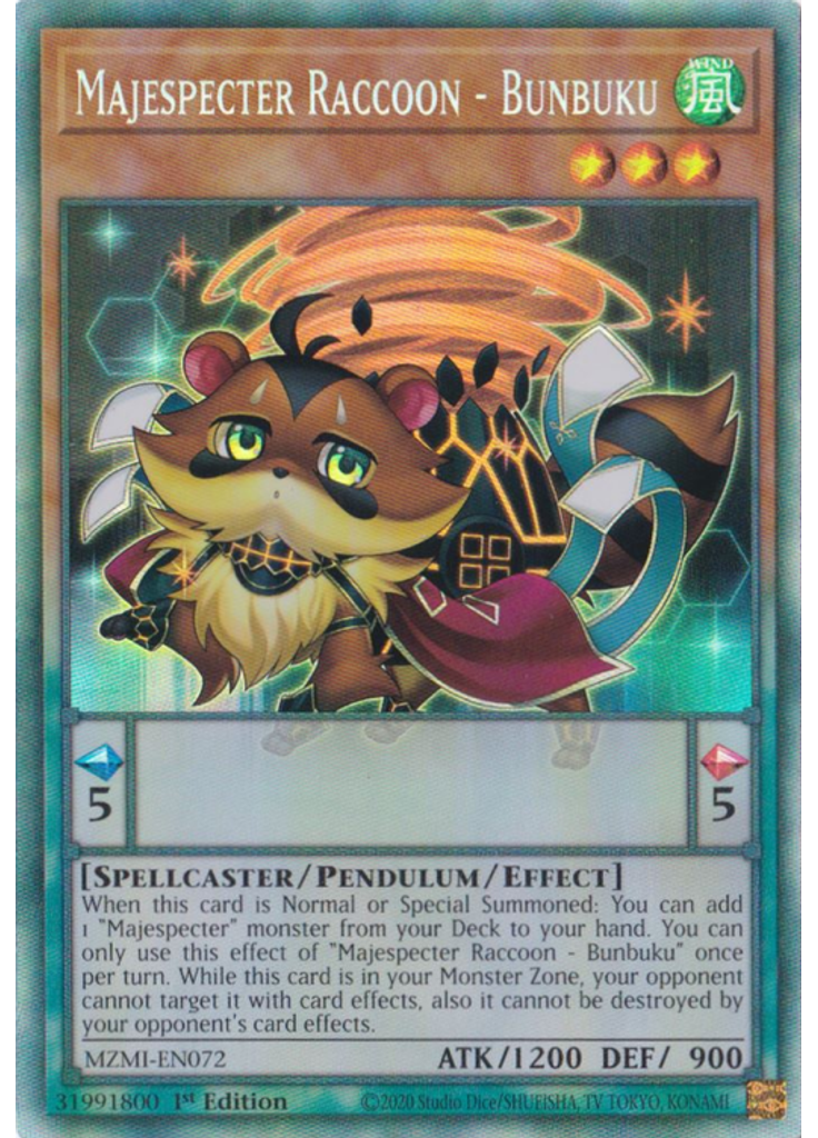 Majespecter Raccoon - Bunbuku (Collectors Rare 1st Edition)