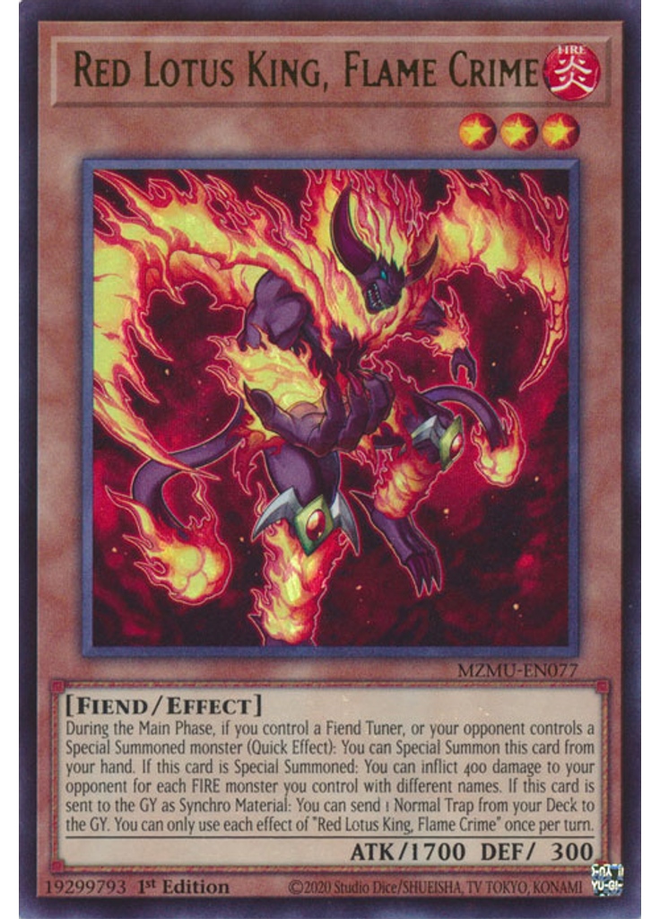 Red Lotus King, Flame Crime