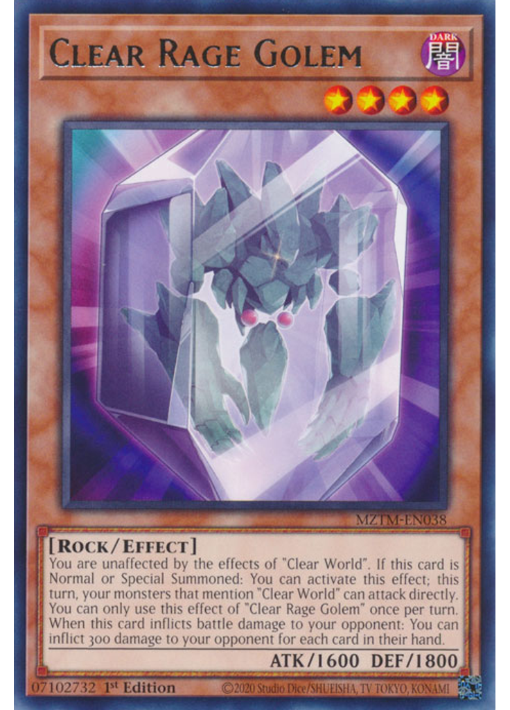 Clear Rage Golem