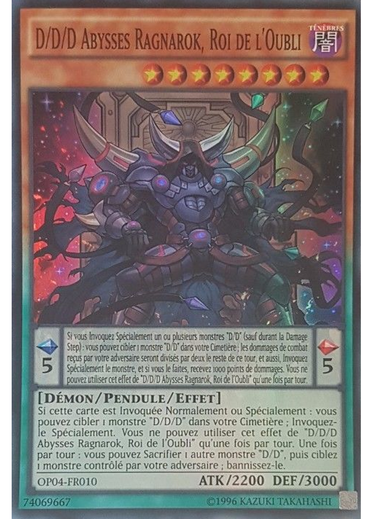 D/D/D Abysses Ragnarok, Roi de l'Oubli
