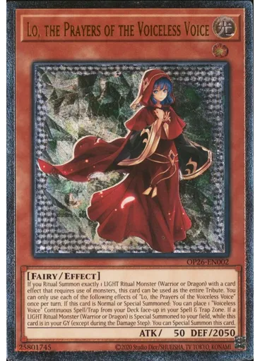 Lo, the Prayers of the Voiceless Voice