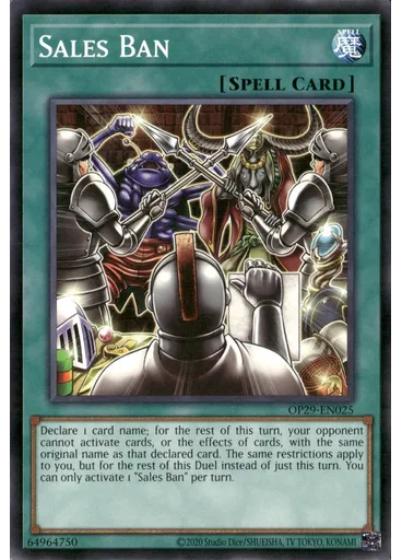 Sales Ban
