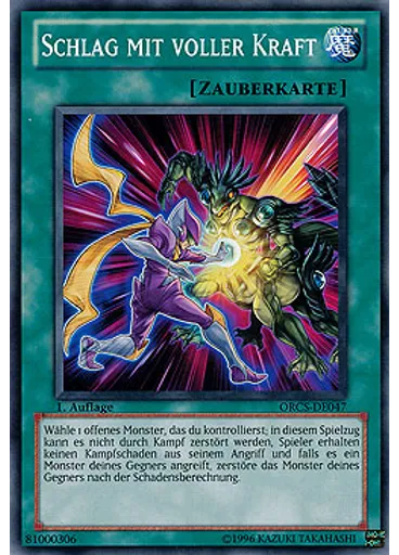Schlag mit voller Kraft